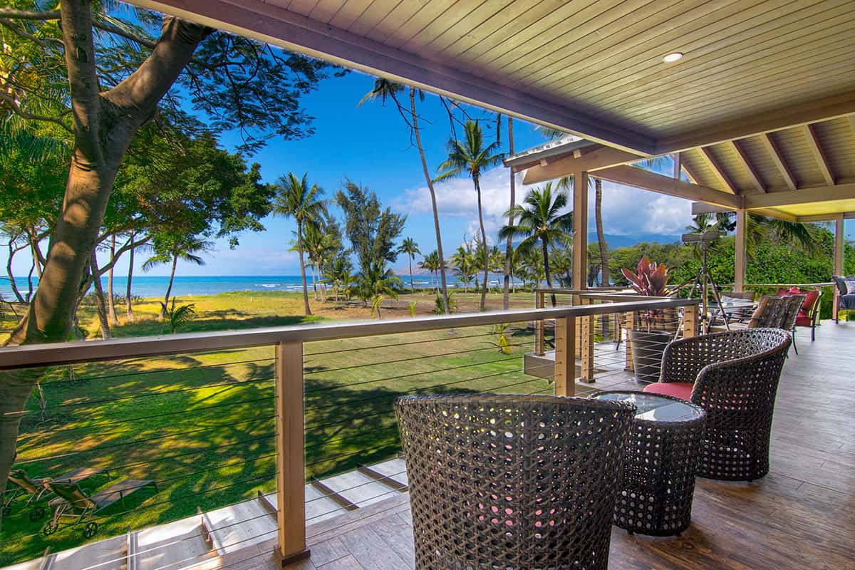 Ocean view from the back deck of the house