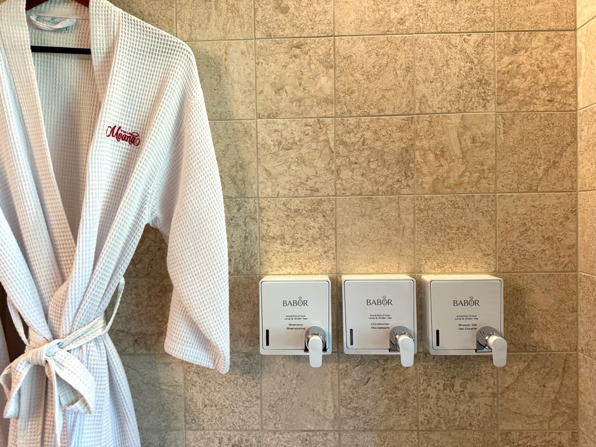 Bathrobe and soaps